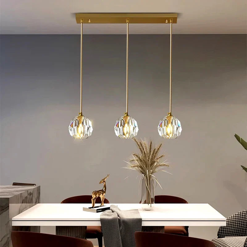 Luminous Aura Pendant - Elegant Glass Lighting Solution for Dining Room or Living Room Spaces