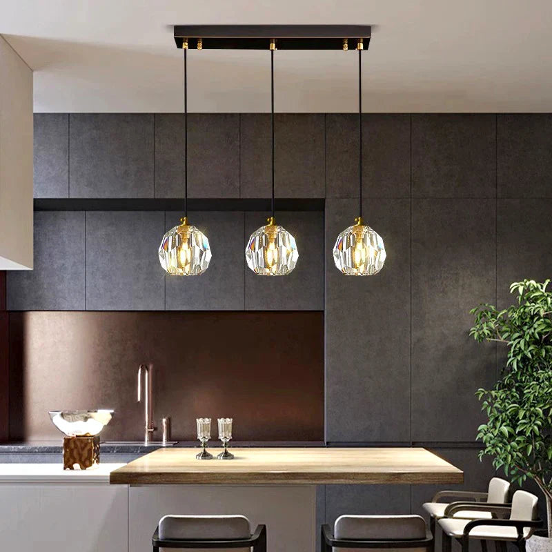 Luminous Aura Pendant - Elegant Glass Lighting Solution for Dining Room or Living Room Spaces