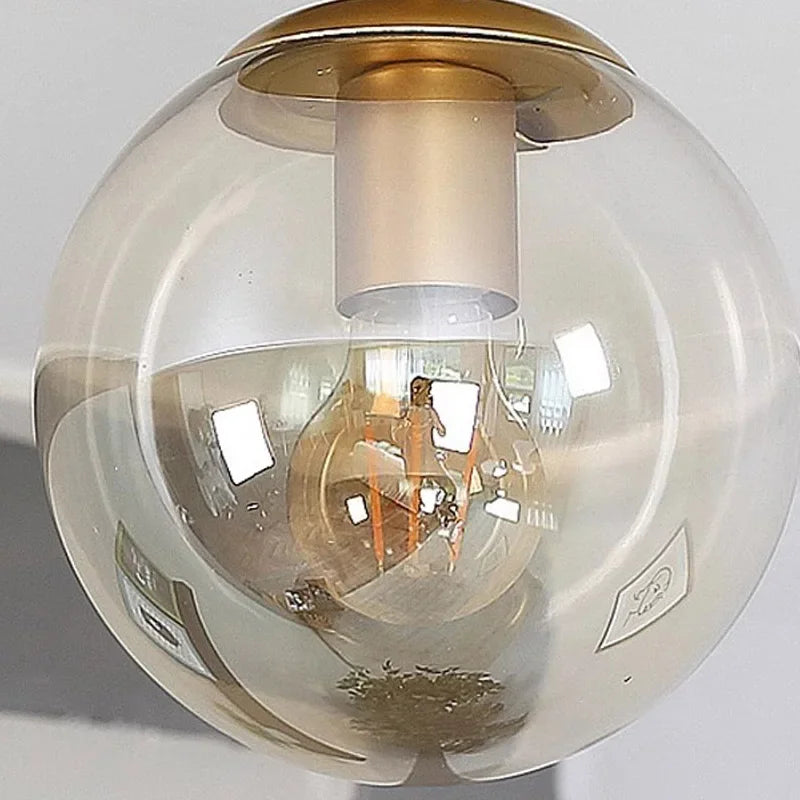 GlassGlow - Modern Glass Sphere Ceiling Lamp