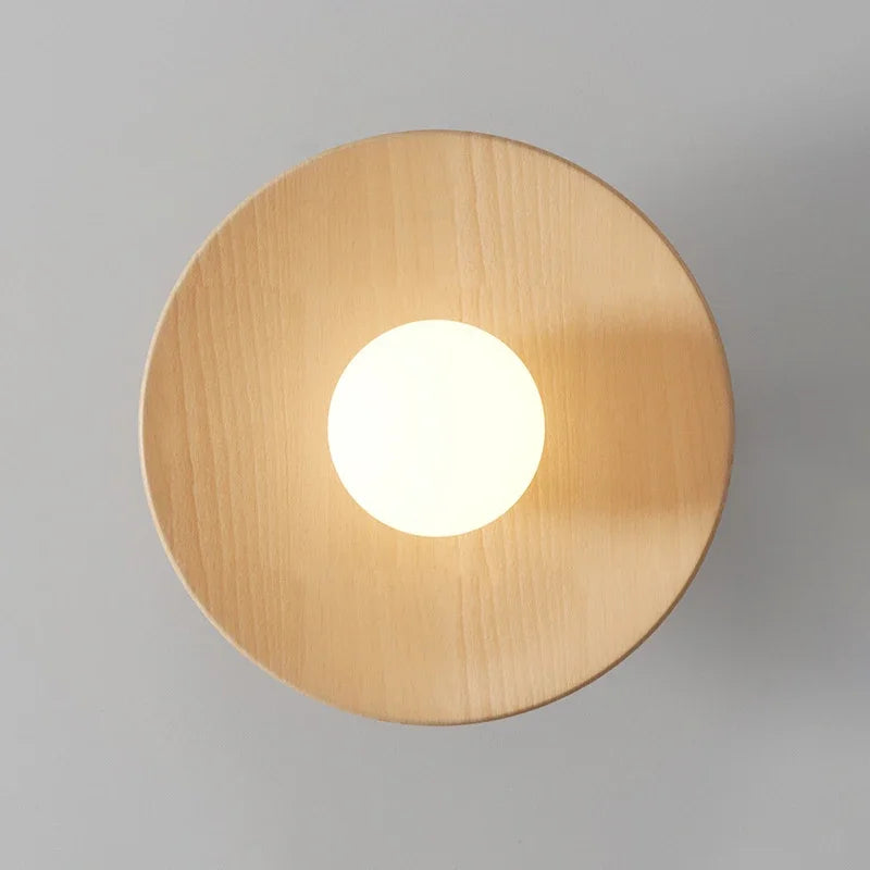 LumenCraft: Contemporary Wooden Pendant Light, LED-Compatible Ceiling Fixture for Living or Dining Spaces