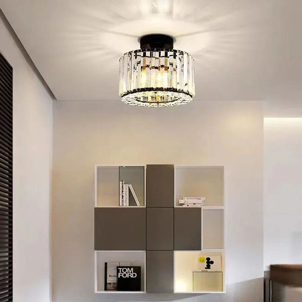 CrystalLuxe - Elegant Crystal Ceiling Lamp