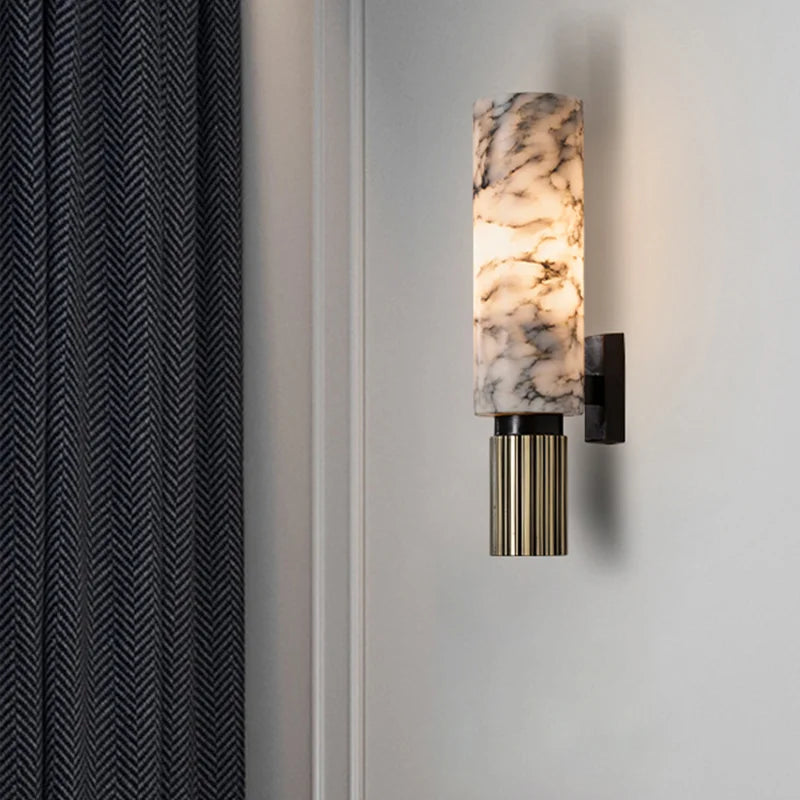Luxusní mramorové nástěnné světlo | Moderní designová lampa pro obývací pokoj a atmosféru v předsíni