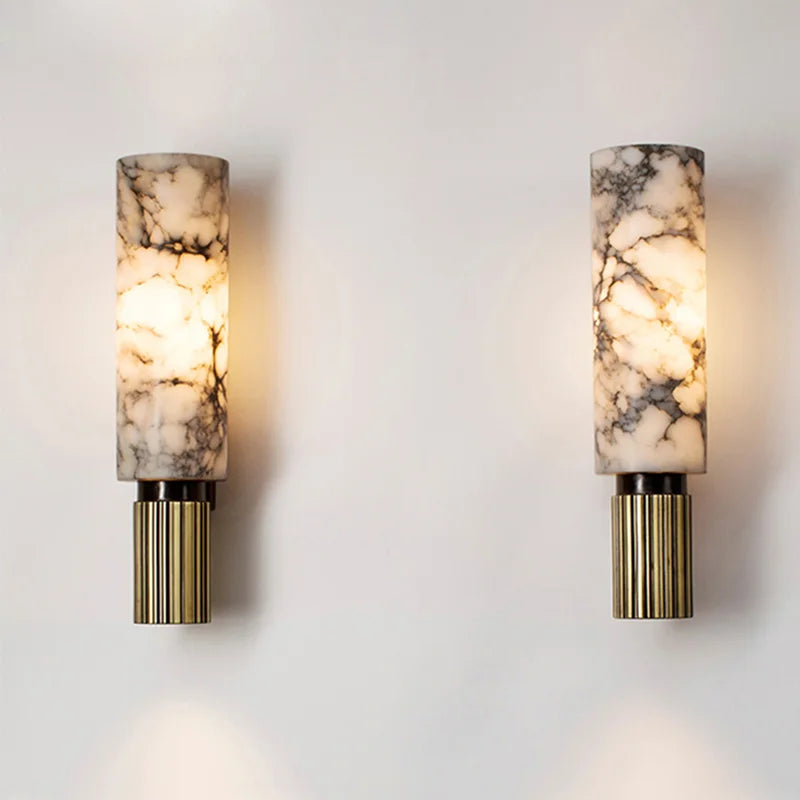 Luminous Aura – Elegante Marmor-Wandleuchte für zeitgenössische Innenräume und schicke Dekoration