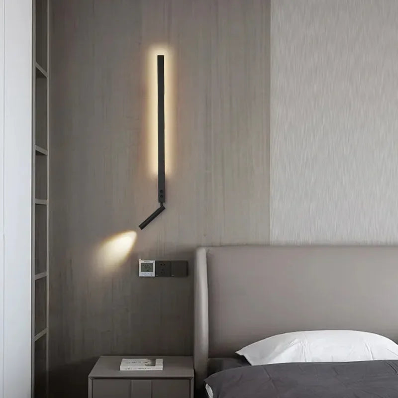 Luminous Glow: Minimalistic LED Wall Light with Dimming Function | Contemporary Lighting for Bedroom & Living Room