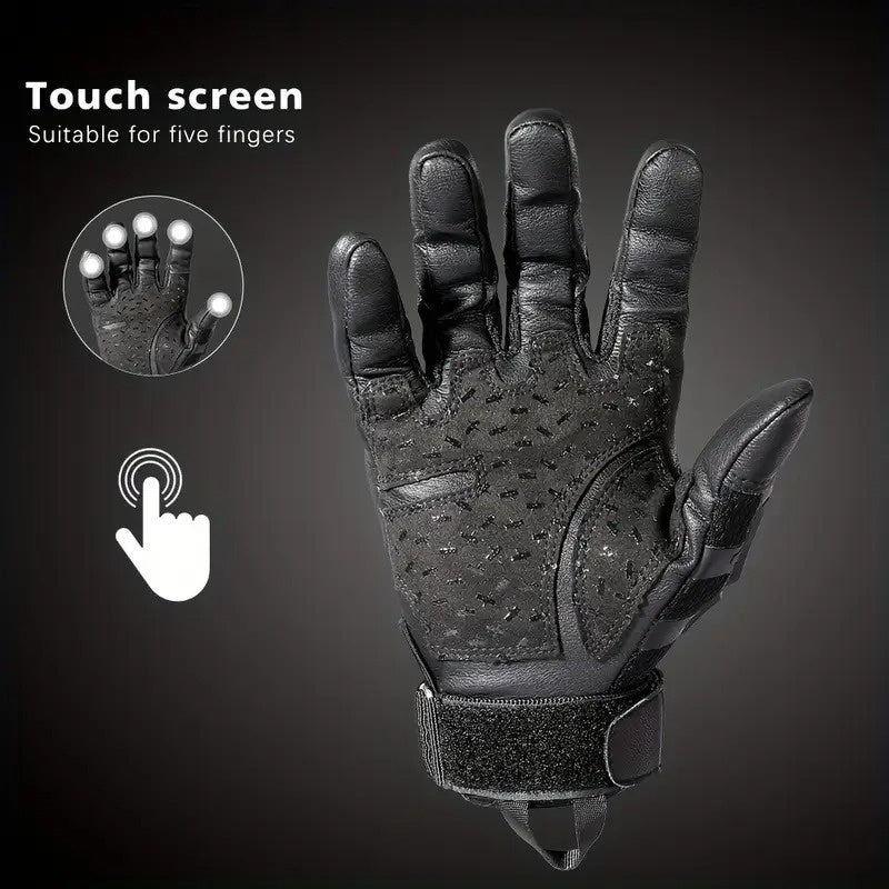 Men's Tactical Full Finger Motorcycle Gloves | Durable Hunting Gear