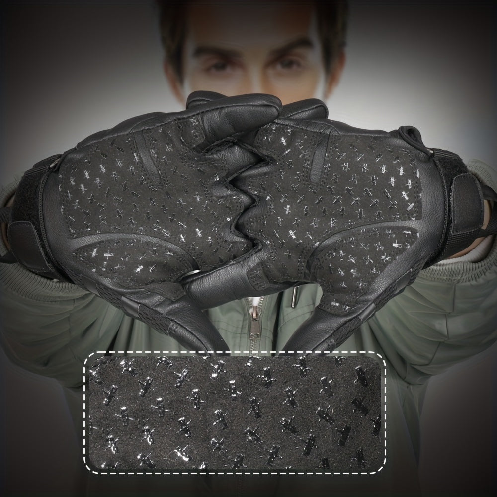 Men's Tactical Full Finger Motorcycle Gloves | Durable Hunting Gear
