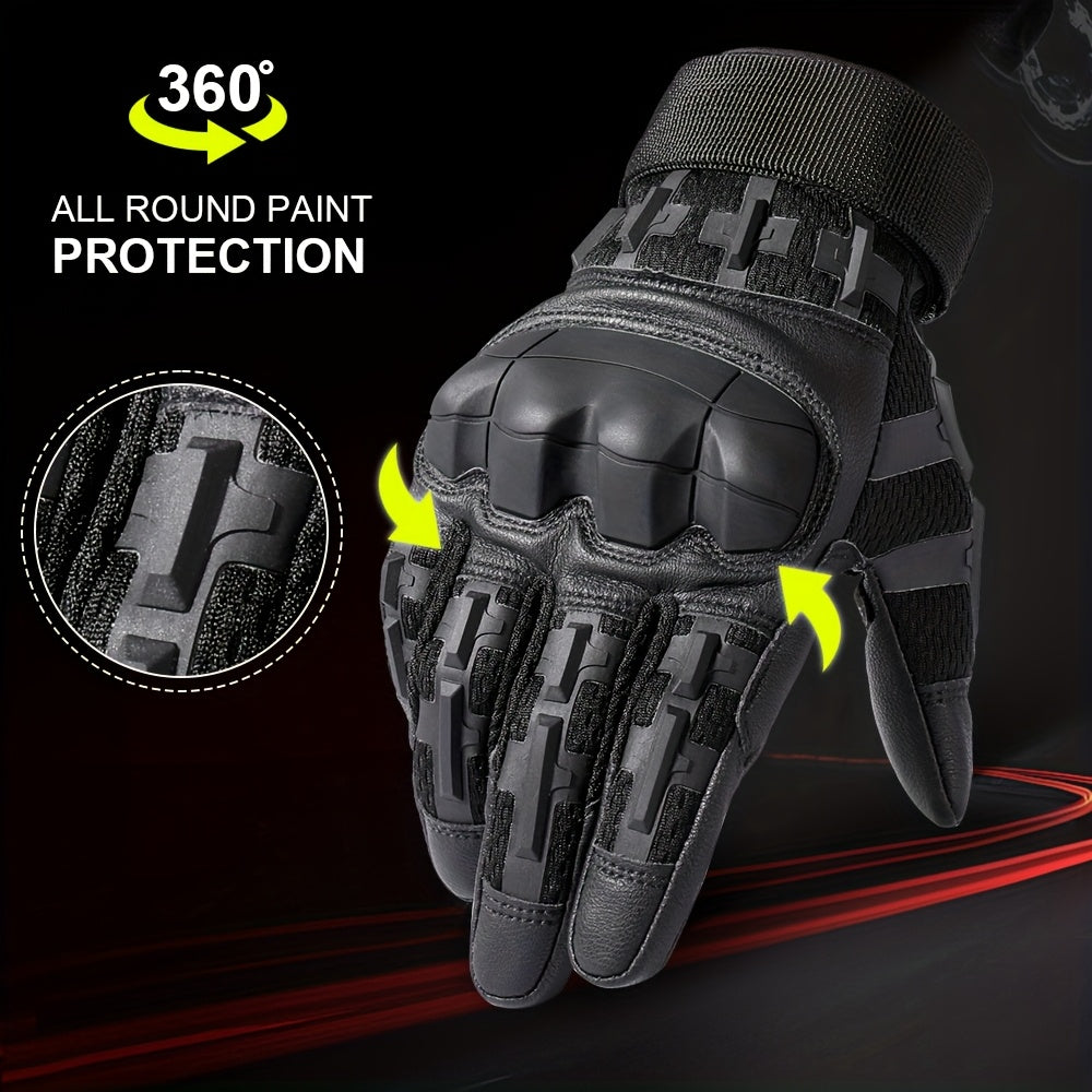 Men's Tactical Full Finger Motorcycle Gloves | Durable Hunting Gear
