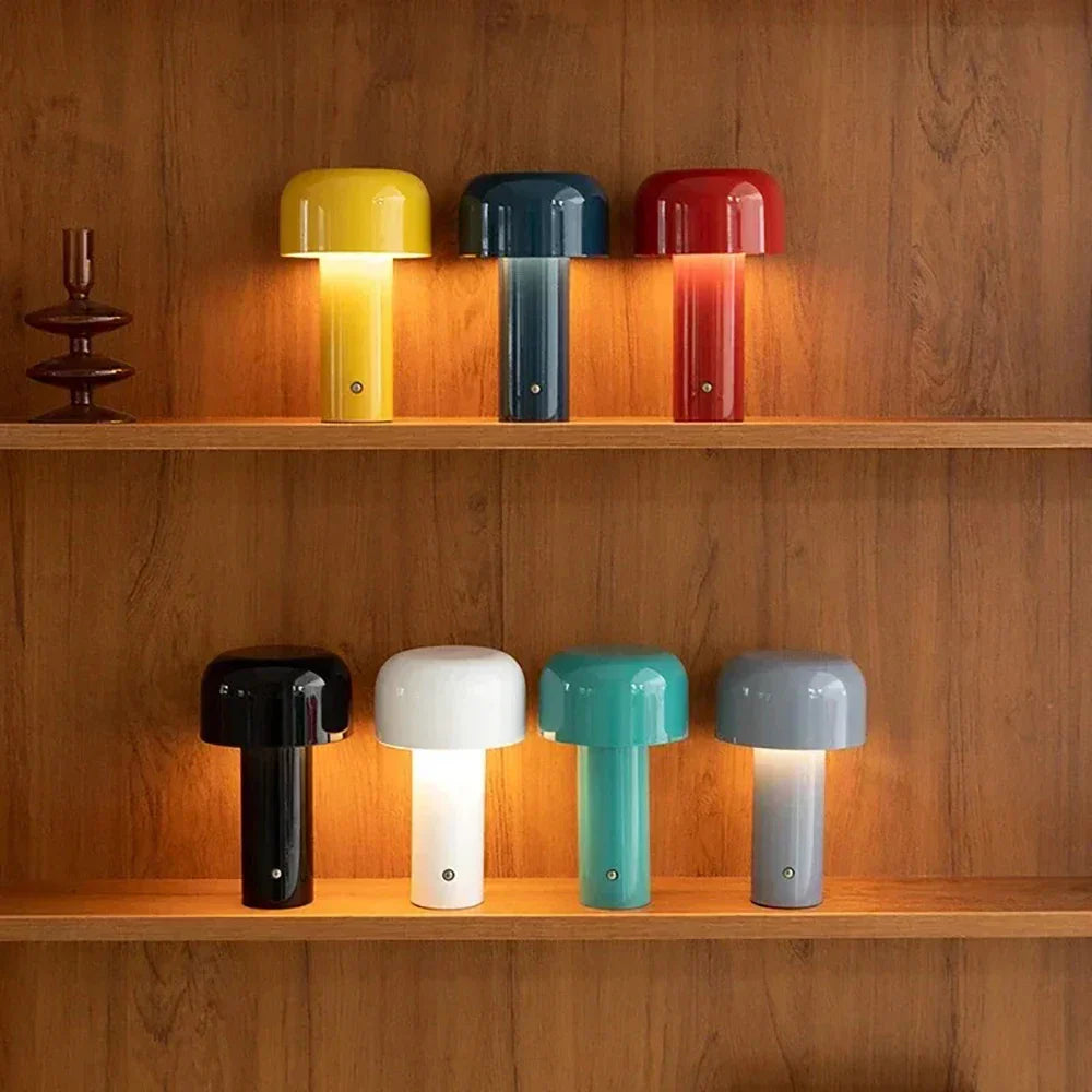 GlowSphere: Rechargeable LED Table Lamp – Stylish Portable Mushroom Light for Indoor Ambience