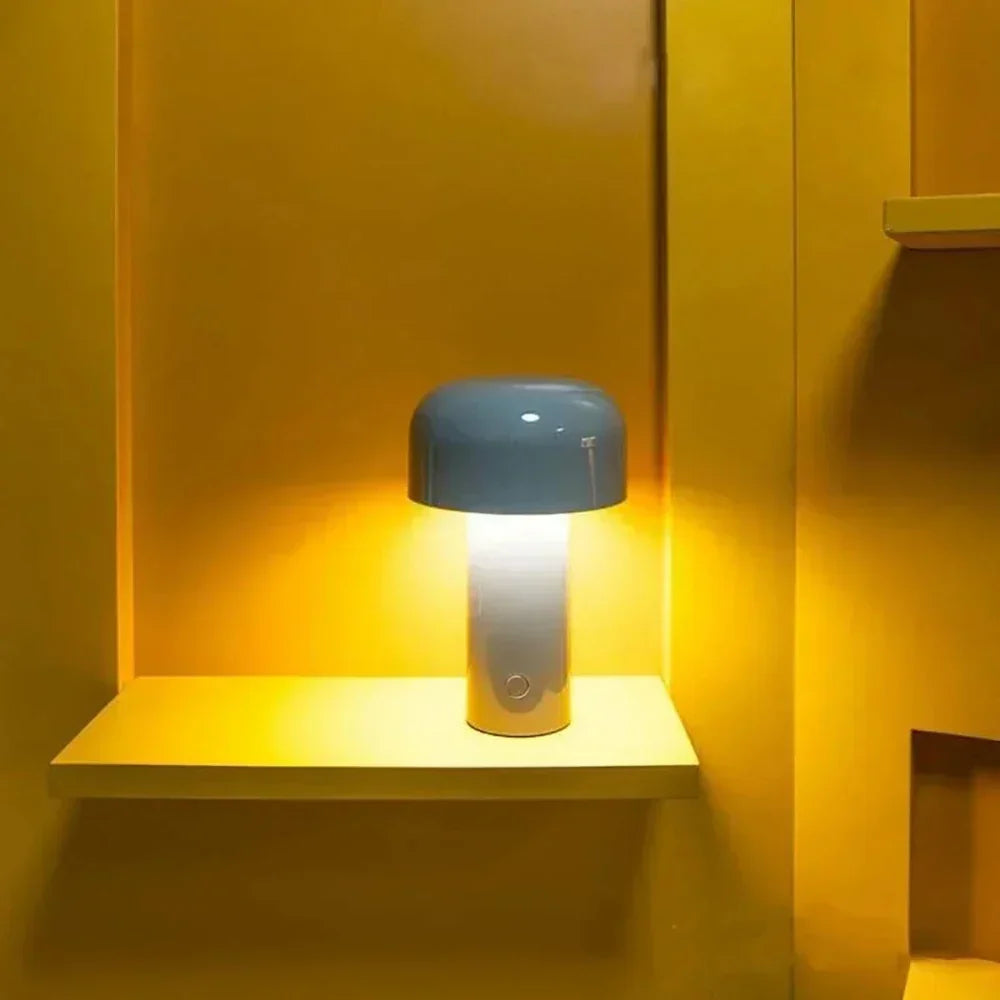 GlowSphere: Rechargeable LED Table Lamp – Stylish Portable Mushroom Light for Indoor Ambience