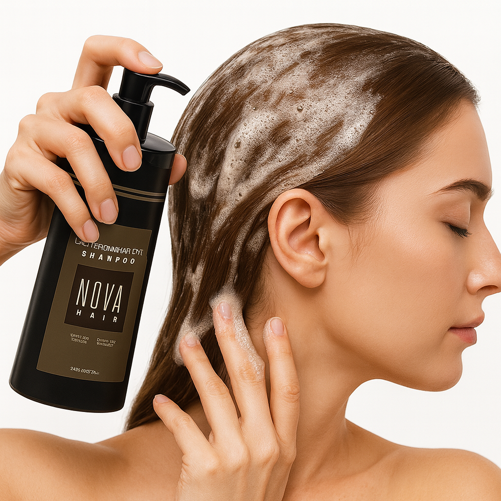 Shampooing colorant pour cheveux éclat naturel