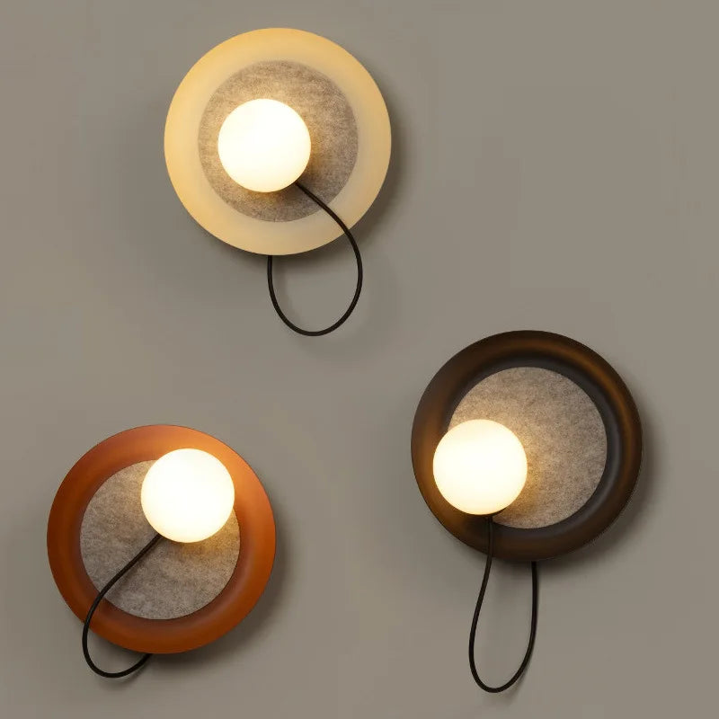 Luminous Sphere: Contemporary LED Wall Light with Glass Ball for Stylish Living Room & Hallway