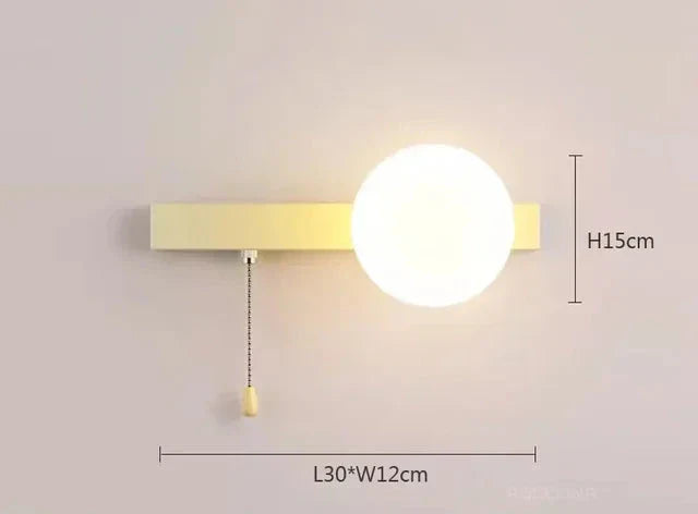 Luminous Nordic Glow: Contemporary LED Wall Light for Bedroom – Stylish Scandinavian Design