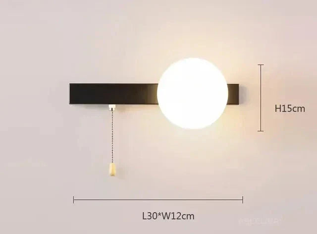 Luminous Nordic Glow: Contemporary LED Wall Light for Bedroom – Stylish Scandinavian Design