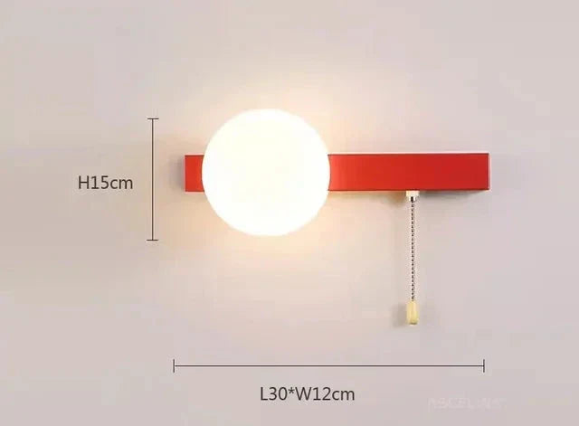 Luminous Nordic Glow: Contemporary LED Wall Light for Bedroom – Stylish Scandinavian Design