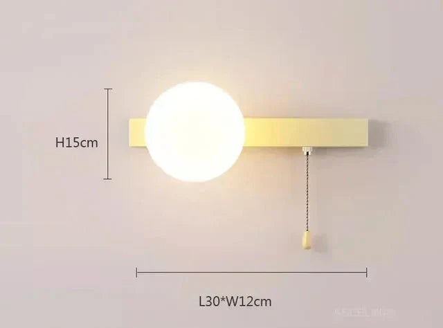 Luminous Nordic Glow: Contemporary LED Wall Light for Bedroom – Stylish Scandinavian Design