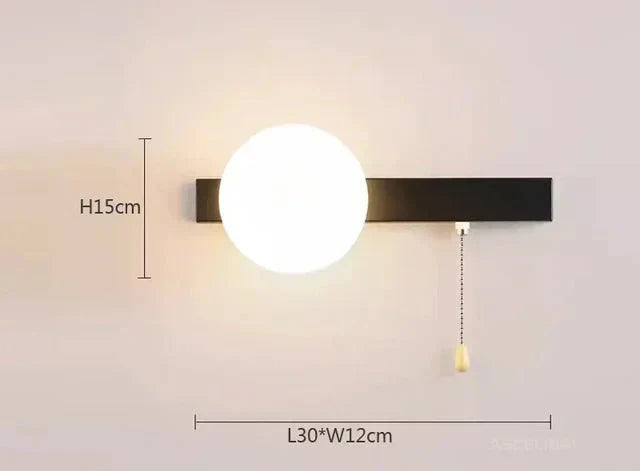 Luminous Nordic Glow: Contemporary LED Wall Light for Bedroom – Stylish Scandinavian Design