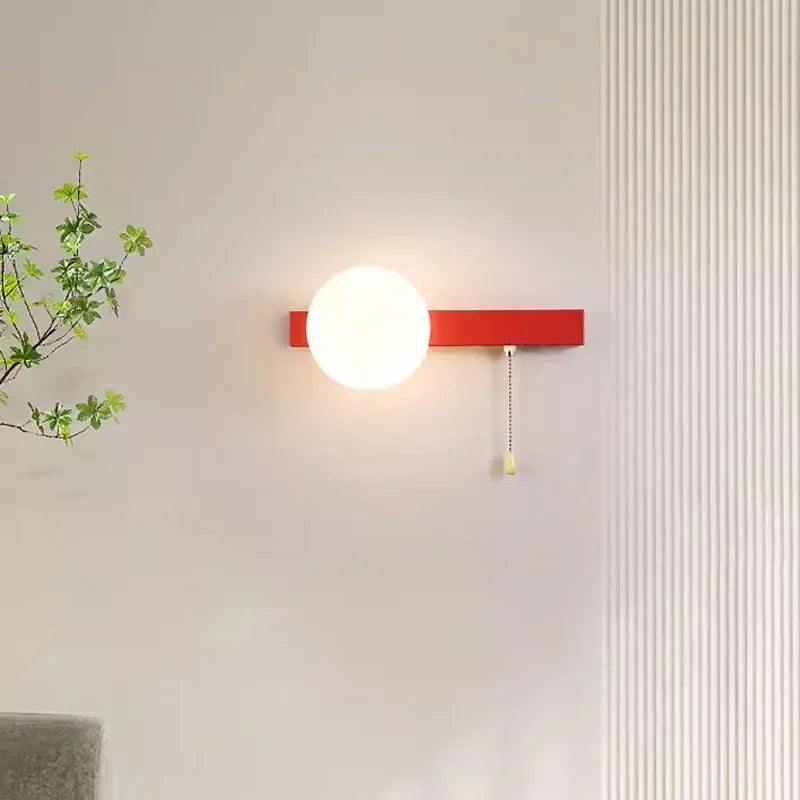 Luminous Nordic Glow: Contemporary LED Wall Light for Bedroom – Stylish Scandinavian Design