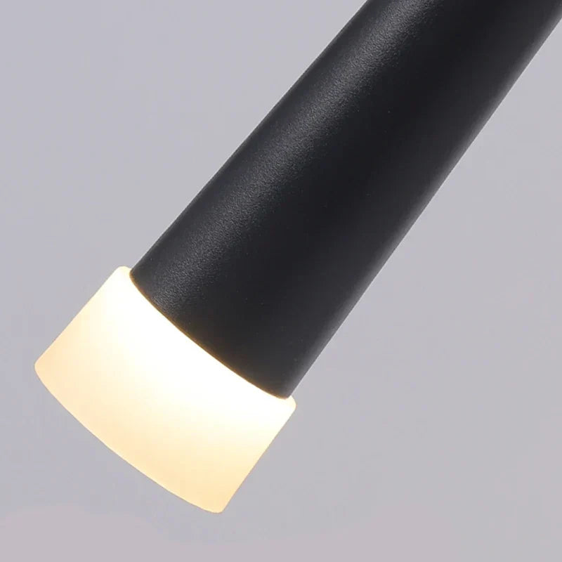 Luminous Nordic Glow - Stylish Black LED Wall Light for Contemporary Bedrooms & Living Rooms