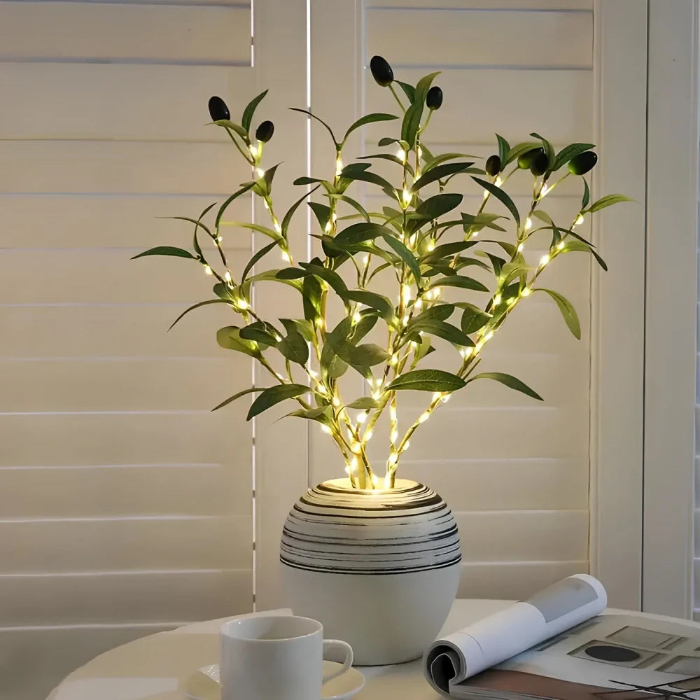 LED-oplyst kunstig gren bordlampe