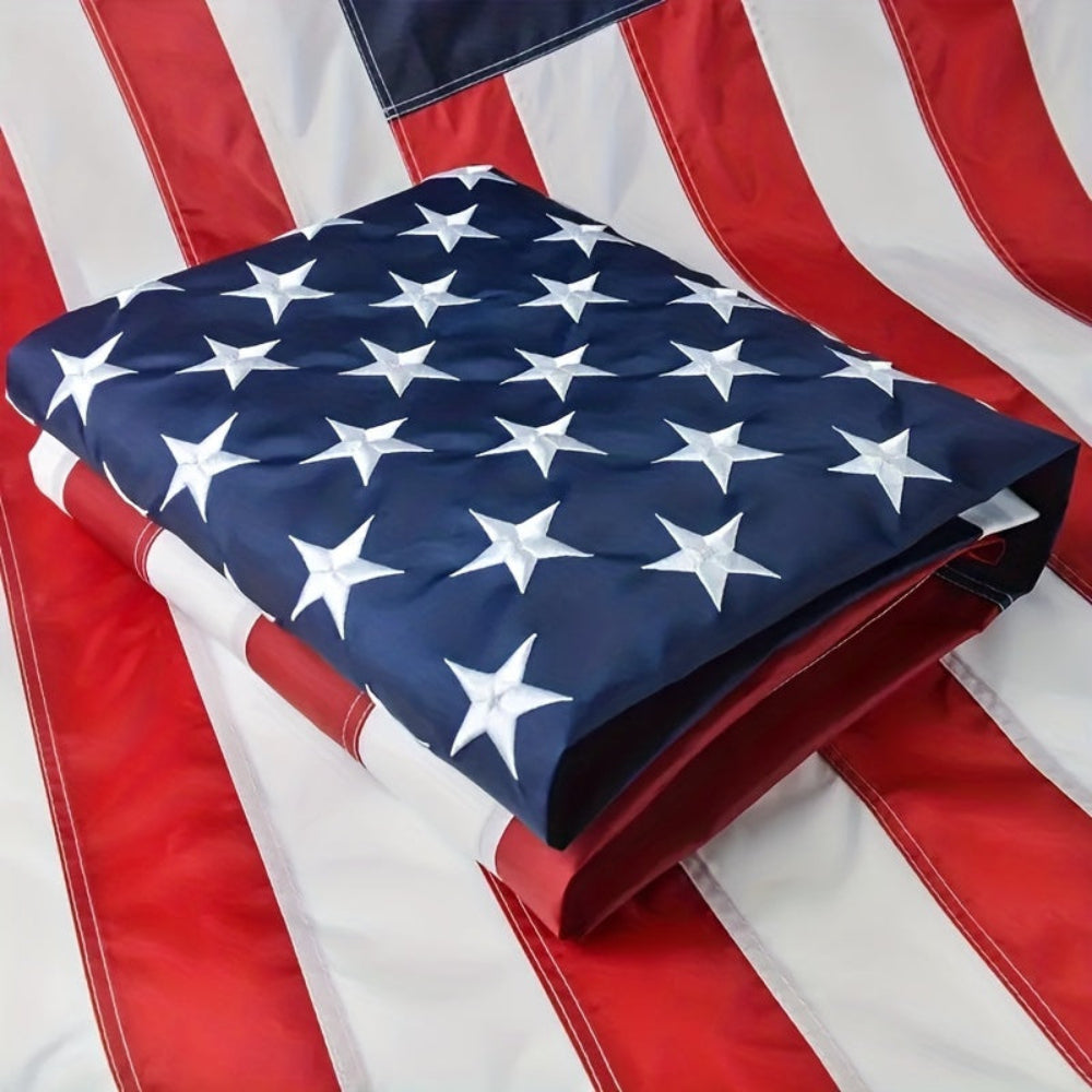Outdoor amerikanische Flagge Schwerlast-Polyester bestickte Sterne