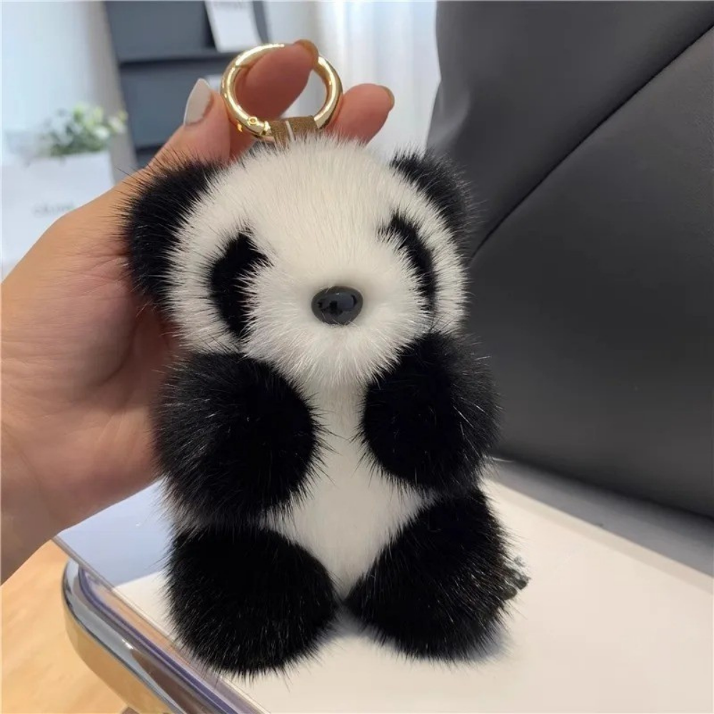 ソフトプラッシュキーチェーン かわいいパンダ バッグチャーム