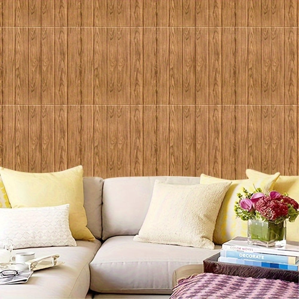 Abzieh- und Klebe-Wandpaneele Rustikales Holz Wasserdichtes Dekor