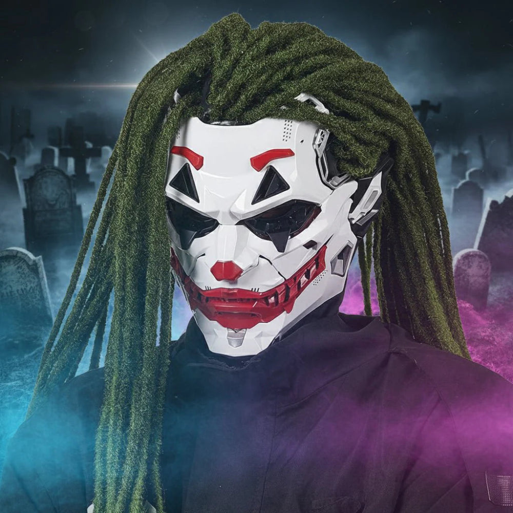 Halloween Joker Mask Cyberpunk Clown Resin Cosplay Design