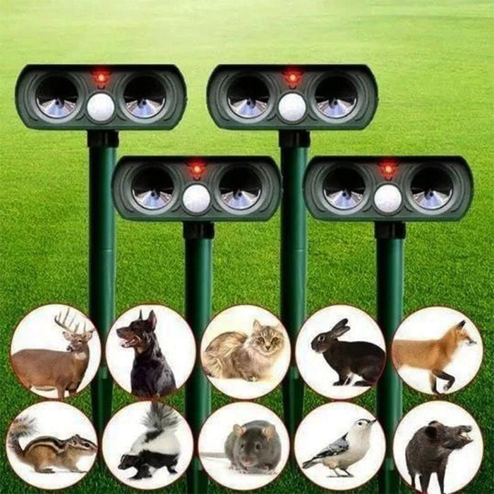Dispositif solaire à capteur de mouvement pour répulsif de nuisibles de jardin