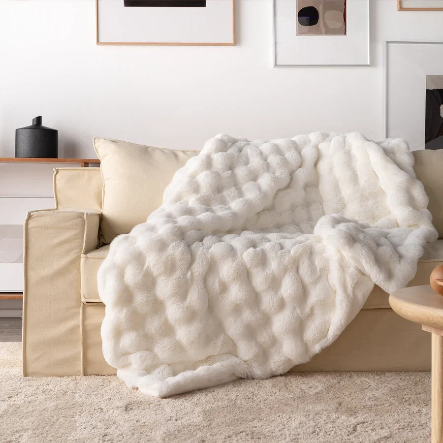 Falsk Pels Tæppe Blød Luksus Design
