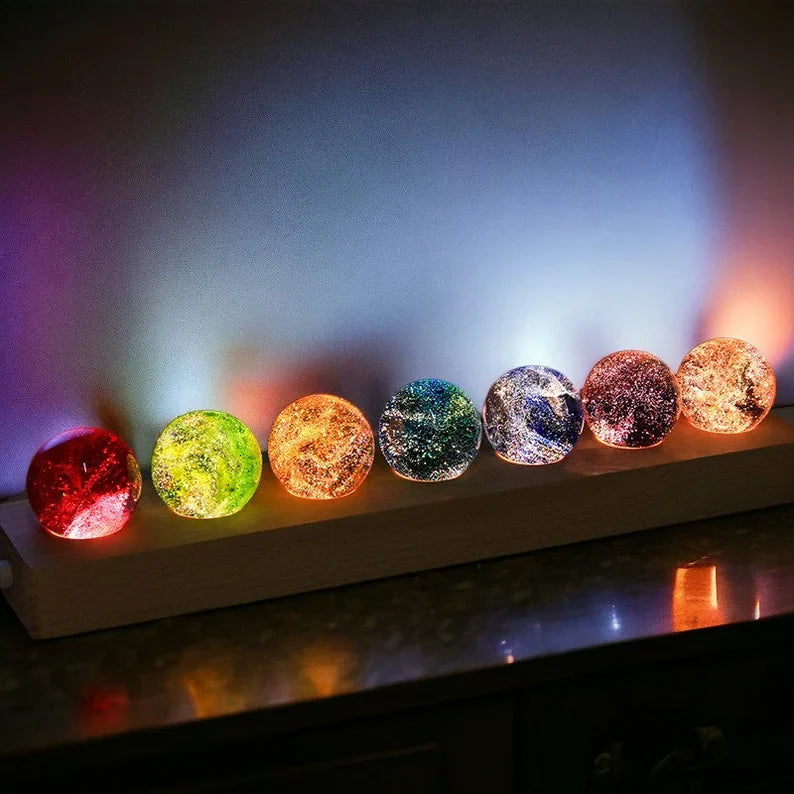LED krystal globus bordlampe sæt