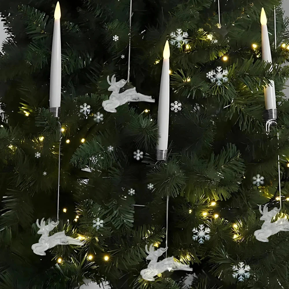 Juletræslys LED flammet lys sæt