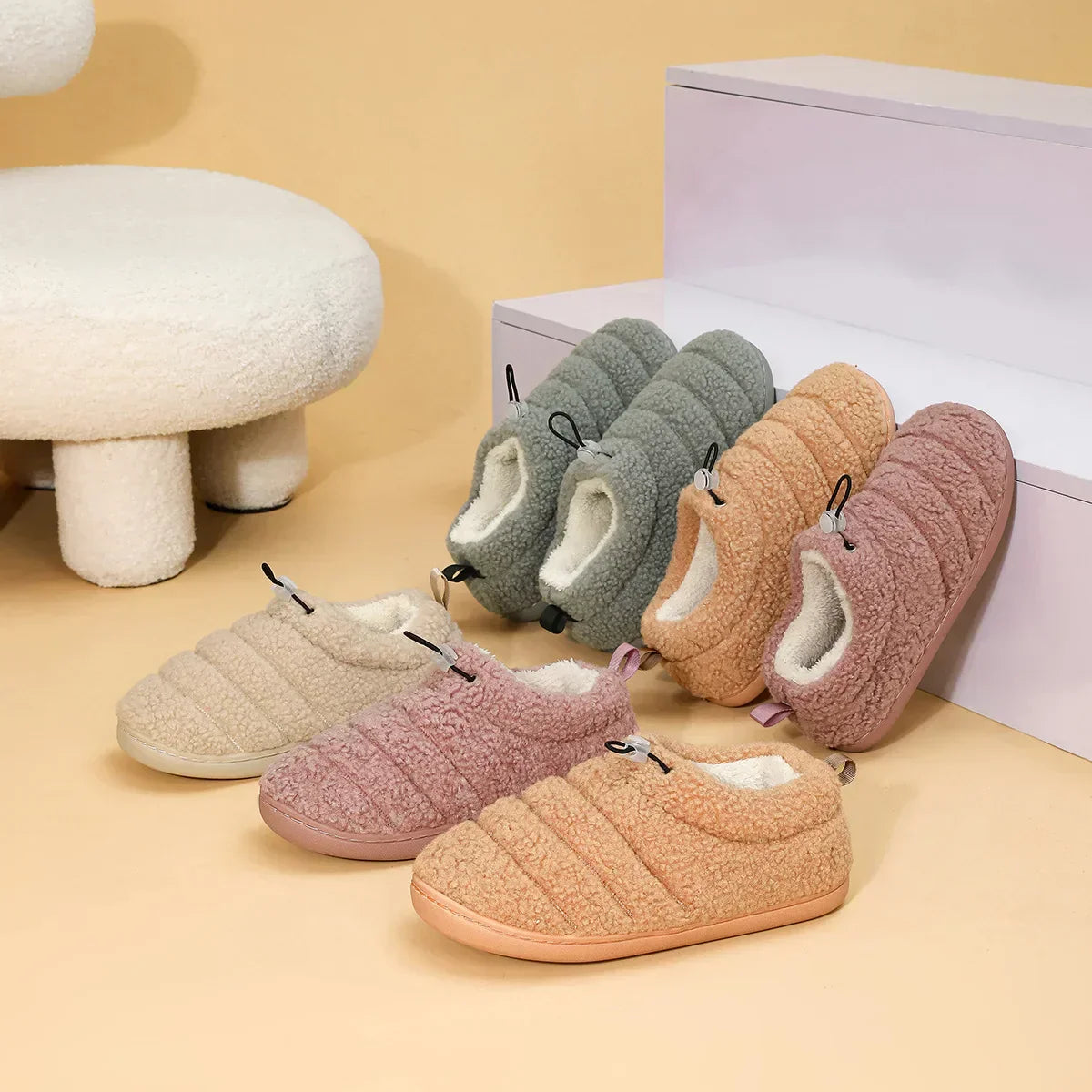 CozyStep Comfort Slippers for Men and Women – Fluffy, Warm, Non-Slip Sole for Autumn and Winter Relaxation