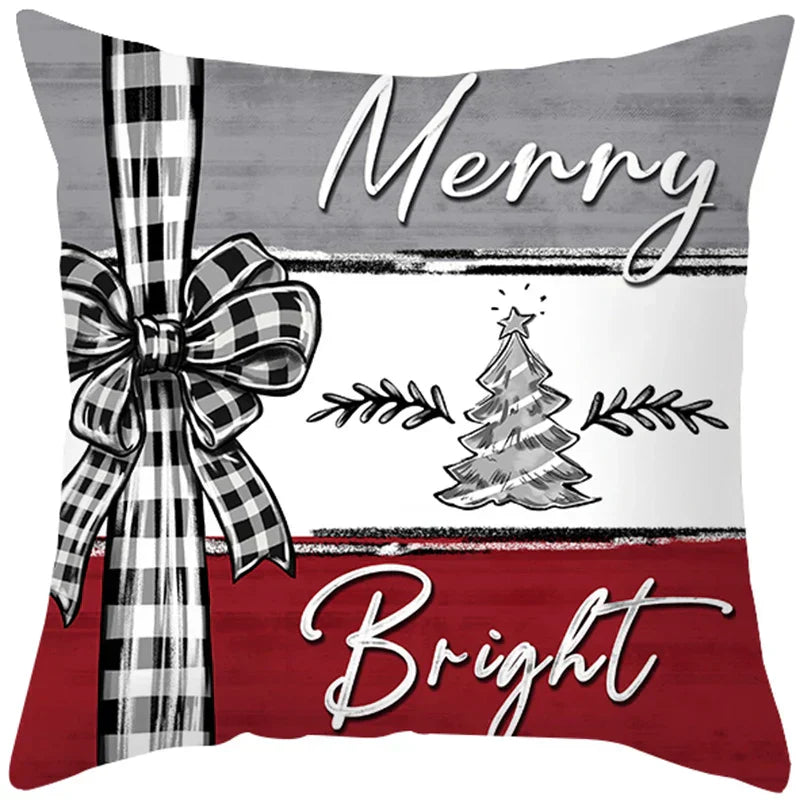 CozyNest Cushion Covers Set – Stylish Christmas Decoration for Sofa and Living Room, Festive Cotton Covers 45x45 cm