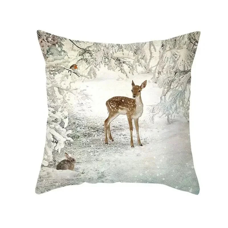 CozyNest Cushion Covers Set – Stylish Christmas Decoration for Sofa and Living Room, Festive Cotton Covers 45x45 cm