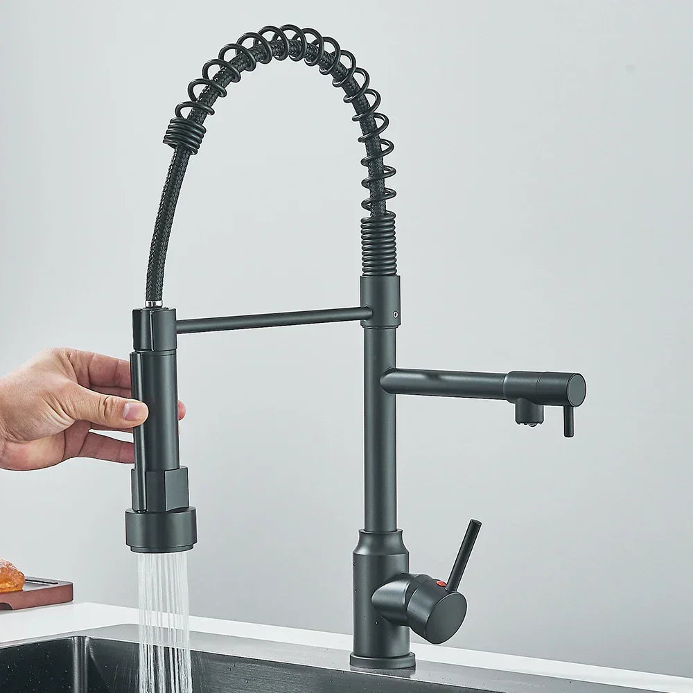 AquaFlex Duo Spout – Premium Kitchen Faucet for Versatile Washing, 360° Swivel, Easy Clean & Installation