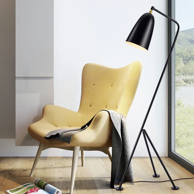 RetroGlow - Designer Grasshopper Floor Lamp with Tripod Stand