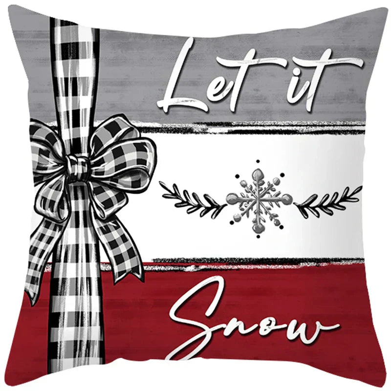 CozyNest Cushion Covers Set – Stylish Christmas Decoration for Sofa and Living Room, Festive Cotton Covers 45x45 cm