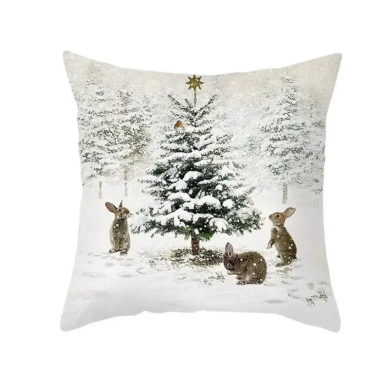 CozyNest Cushion Covers Set – Stylish Christmas Decoration for Sofa and Living Room, Festive Cotton Covers 45x45 cm