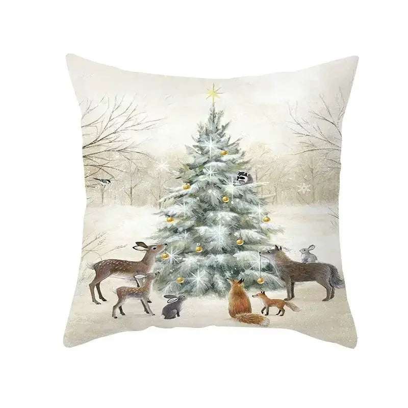 CozyNest Cushion Covers Set – Stylish Christmas Decoration for Sofa and Living Room, Festive Cotton Covers 45x45 cm