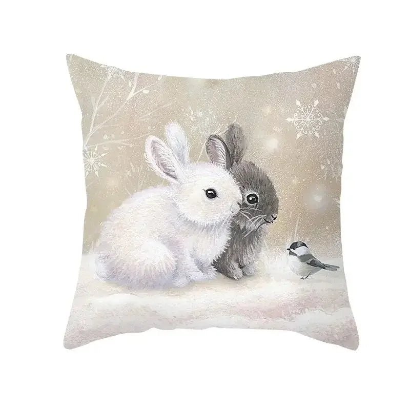 CozyNest Cushion Covers Set – Stylish Christmas Decoration for Sofa and Living Room, Festive Cotton Covers 45x45 cm