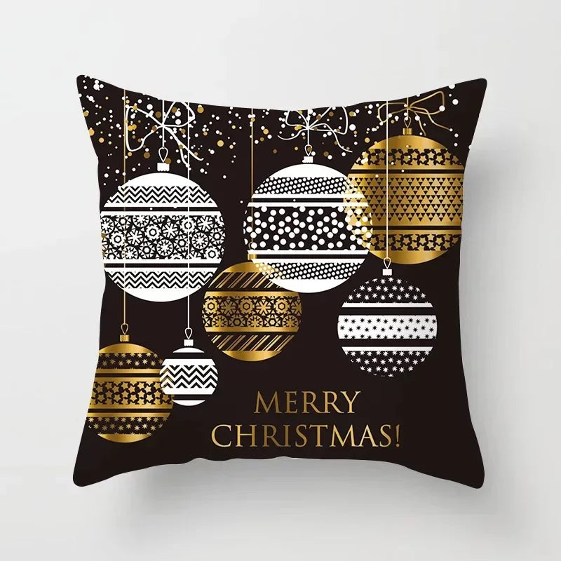 CozyNest Cushion Covers Set – Stylish Christmas Decoration for Sofa and Living Room, Festive Cotton Covers 45x45 cm