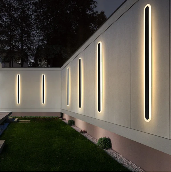 Udendørs LED Væglampe Moderne Sort Design
