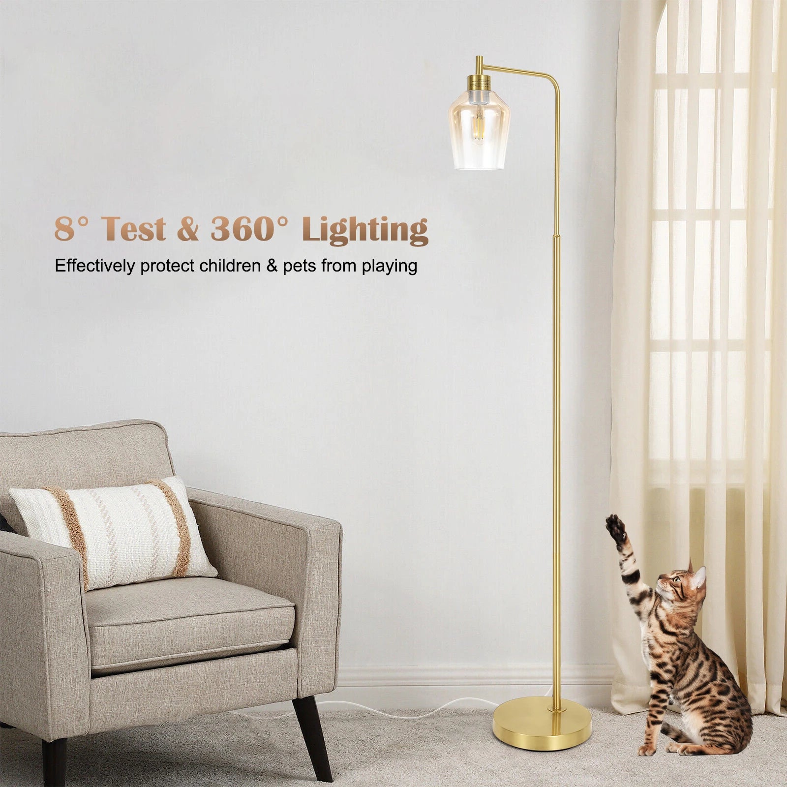 GlowEase - Remote-Controlled LED Floor Lamp with Adjustable Dimming