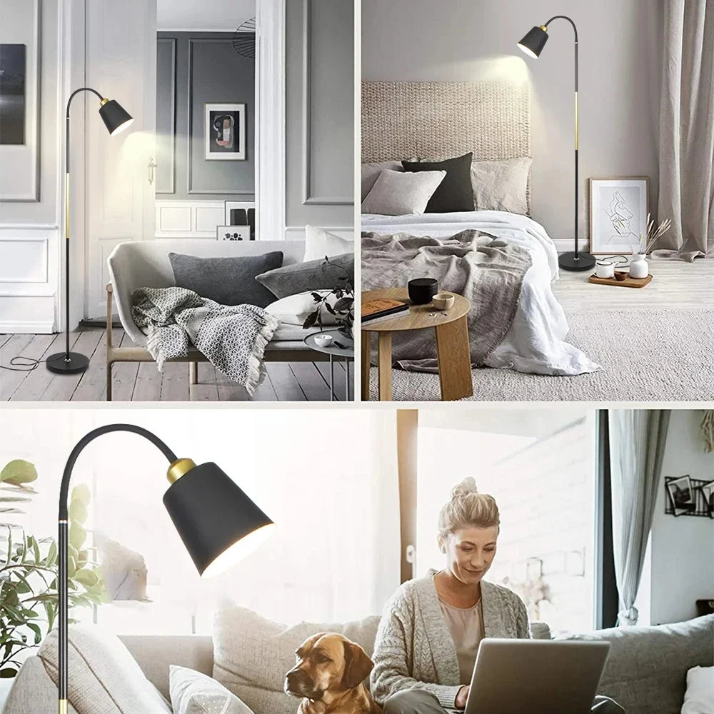 EleganceBeam - Modern Adjustable LED Floor Lamp for Living Spaces