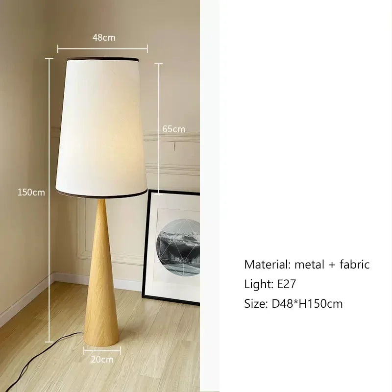 AuraGlow - Minimalist Wooden LED Floor Lamp for Nordic-Inspired Decor