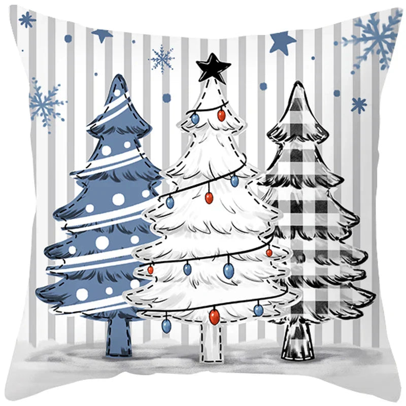 CozyNest Cushion Covers Set – Stylish Christmas Decoration for Sofa and Living Room, Festive Cotton Covers 45x45 cm