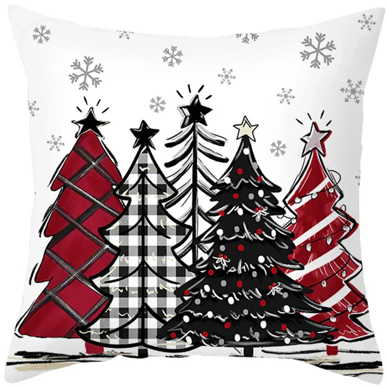 CozyNest Cushion Covers Set – Stylish Christmas Decoration for Sofa and Living Room, Festive Cotton Covers 45x45 cm