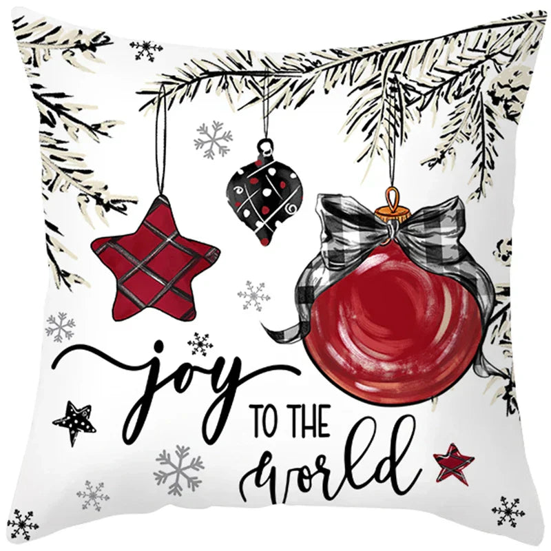 CozyNest Cushion Covers Set – Stylish Christmas Decoration for Sofa and Living Room, Festive Cotton Covers 45x45 cm