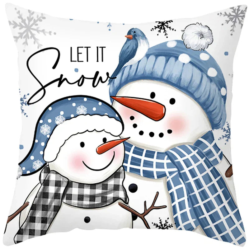 CozyNest Cushion Covers Set – Stylish Christmas Decoration for Sofa and Living Room, Festive Cotton Covers 45x45 cm