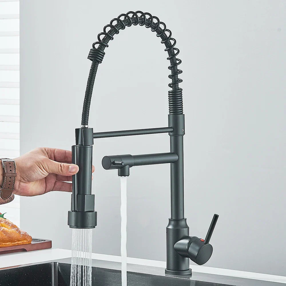 AquaFlex Duo Spout – Premium Kitchen Faucet for Versatile Washing, 360° Swivel, Easy Clean & Installation